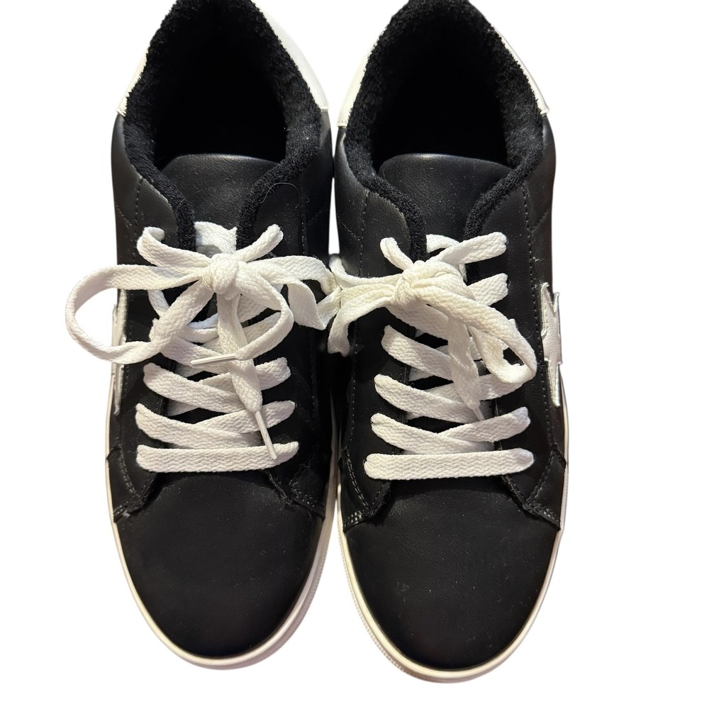 Portland Shoes Mens Size 7.5 Black White‎ Star Low Top Casual Sneakers Comfort